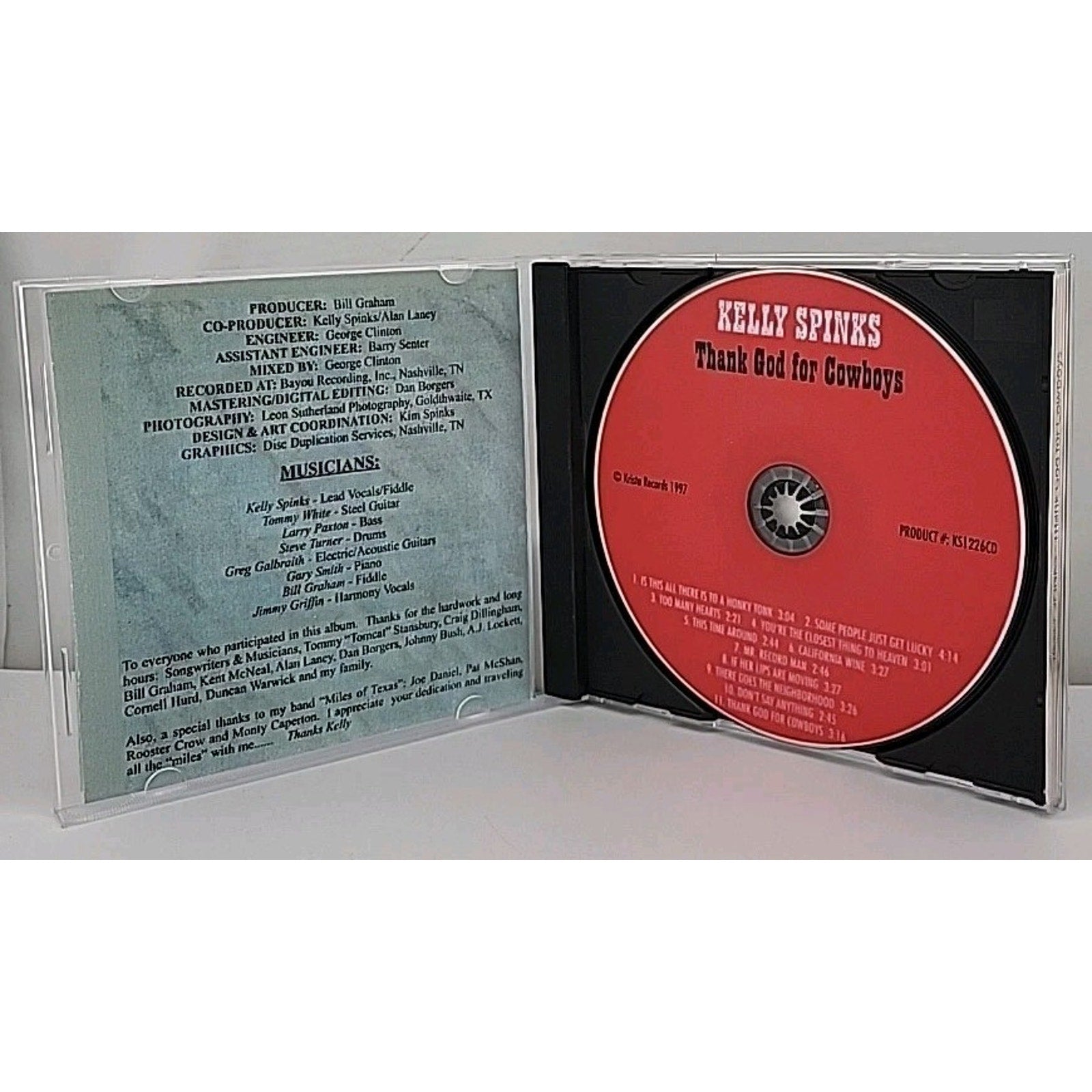 Kelly Spinks - CD - Thank God For Cowboys. 1997