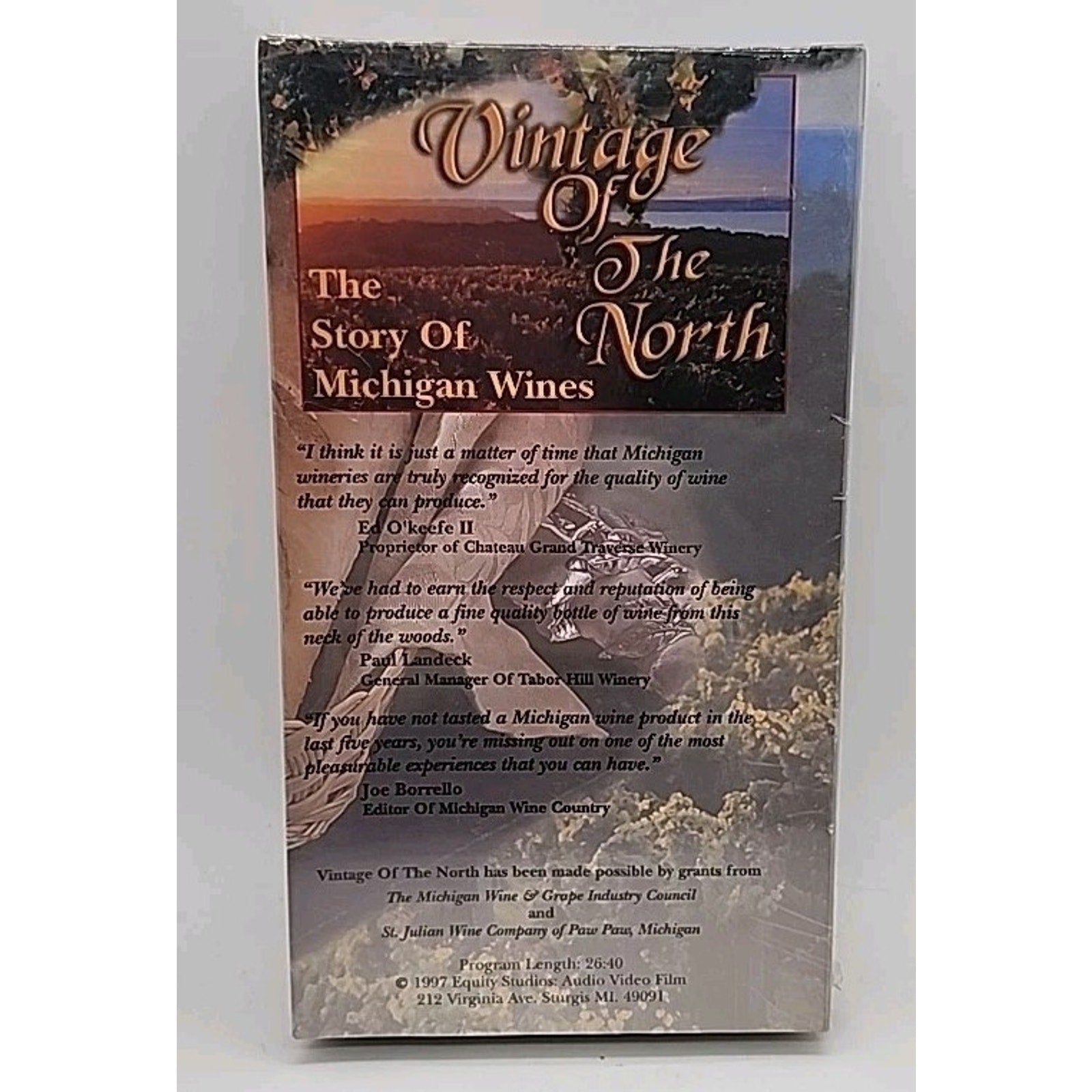 Vintage Of The North The Story Of Michigan Wines (VHS)