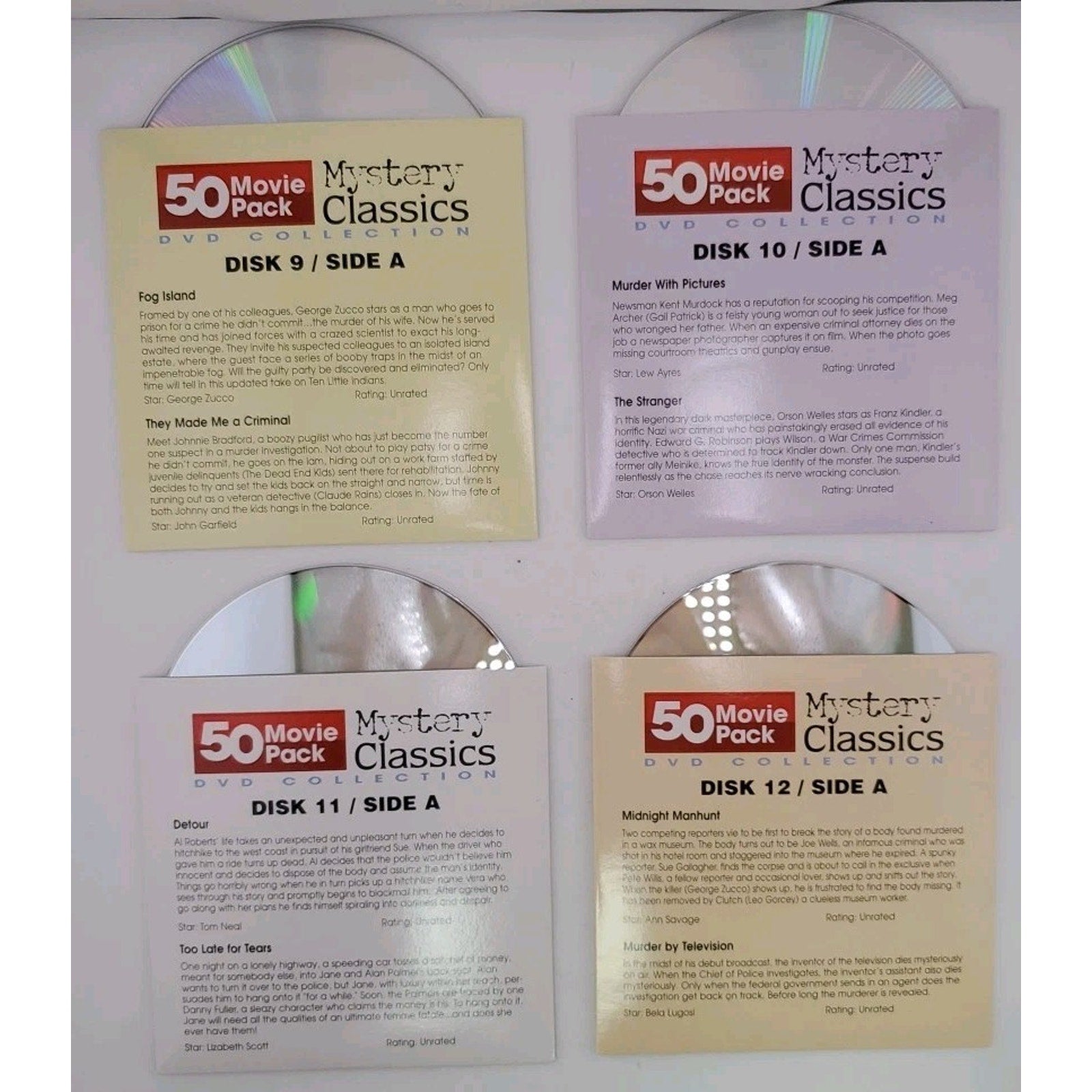 Mystery Classics 50 Movie Pack (DVD, 2004, 12-Disc Set)