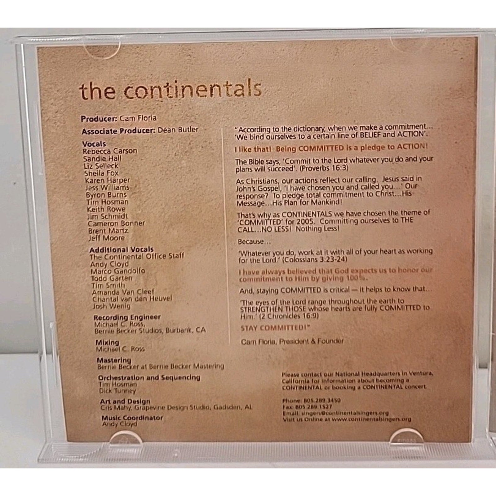 Committed by the Continentals Christian Music CD Album