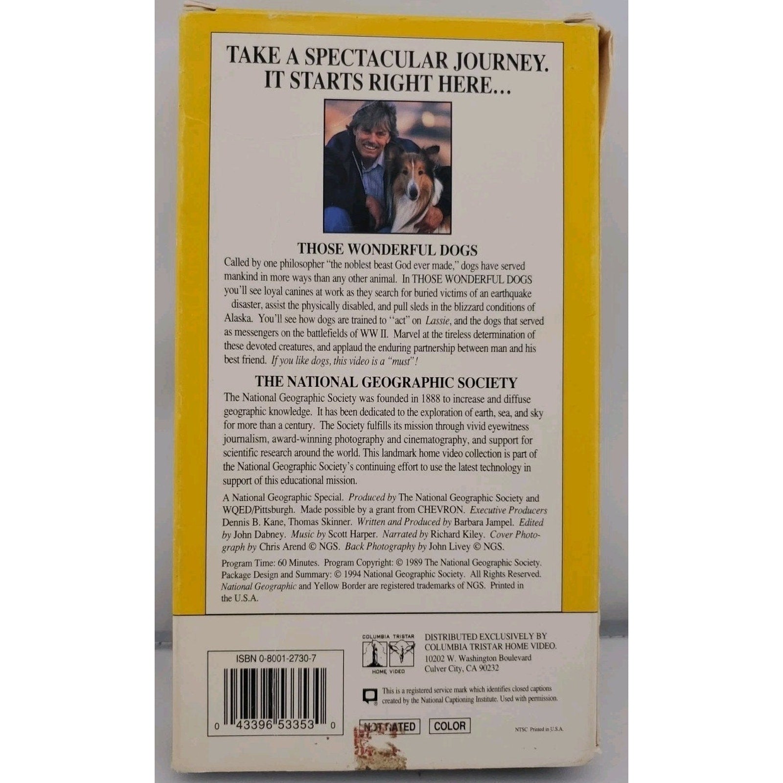 National Geographic Video - Those Wonderful Dogs (VHS, 1995)