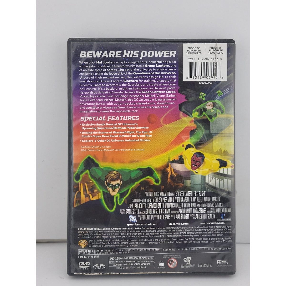 Green Lantern: First Flight (DVD, 2009)