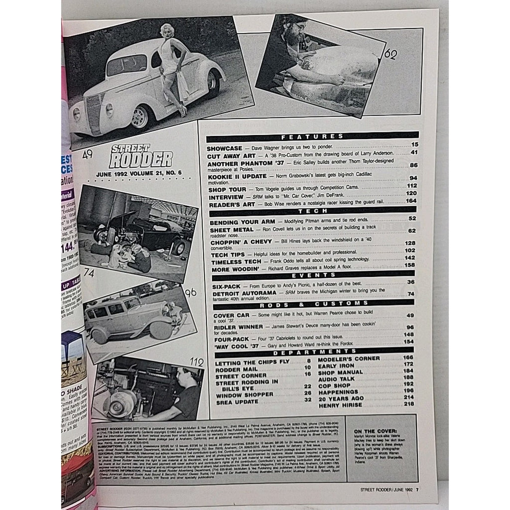 Street Rodder Magazine - June 1992 - Vol. 21 No. 6