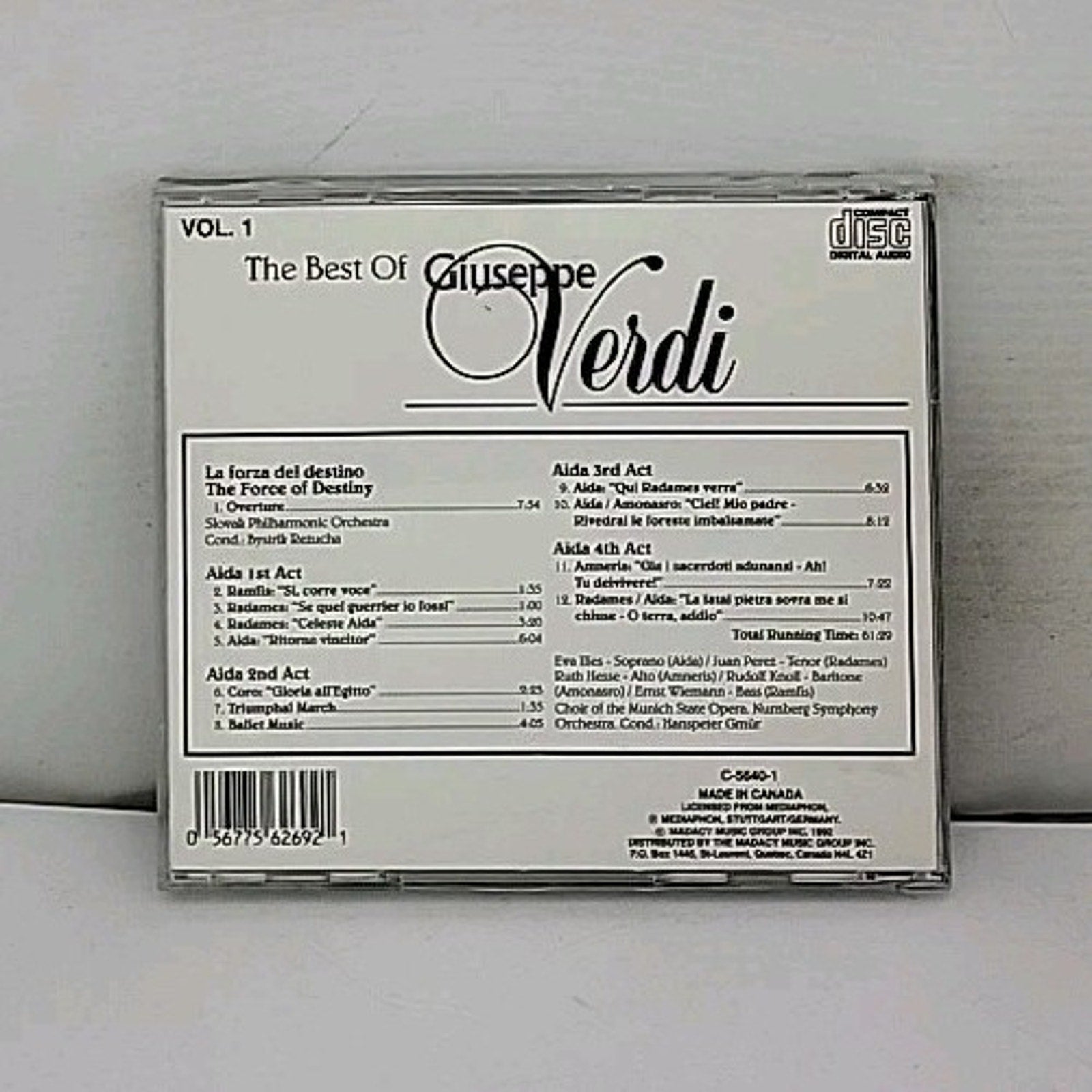 The Best of Giuseppe Verdi - Music CD - Volume 1