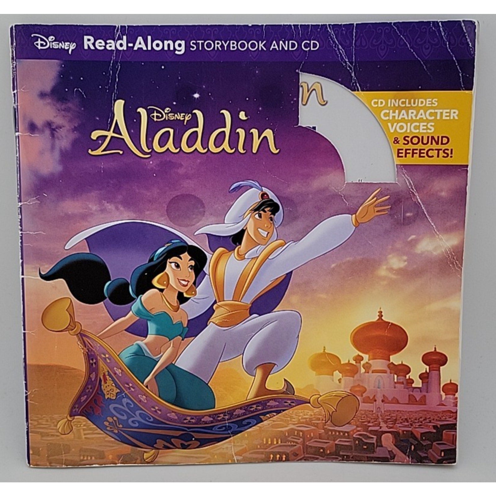Aladdin Read-Along Storybook by Disney Books (2019, Trade Paperback) *NO CD*