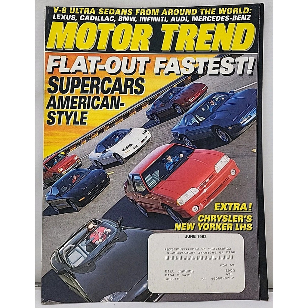 Motor Trend Magazine - June 1993 - Volume 45 Number 6