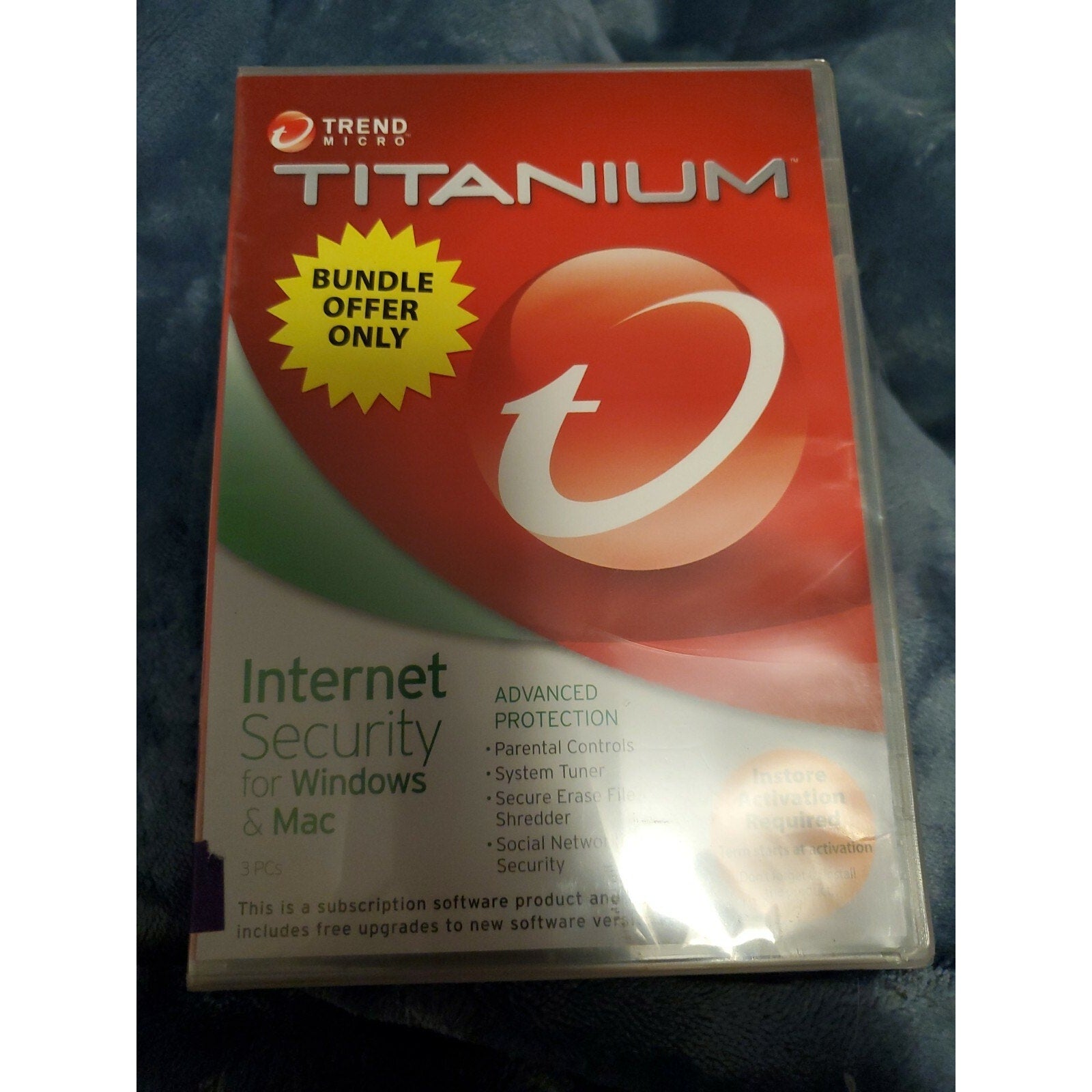 Trend Micro Titanium (CD, 2002) Internet Security for Windows & Mac NEW