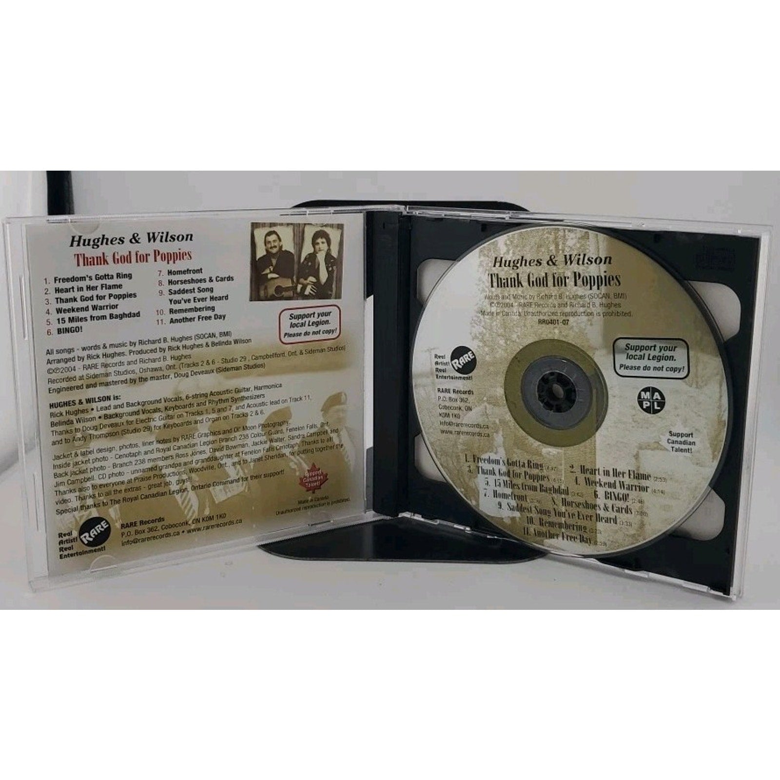 Thank God For Poppies CD - Hughes & Wilson
