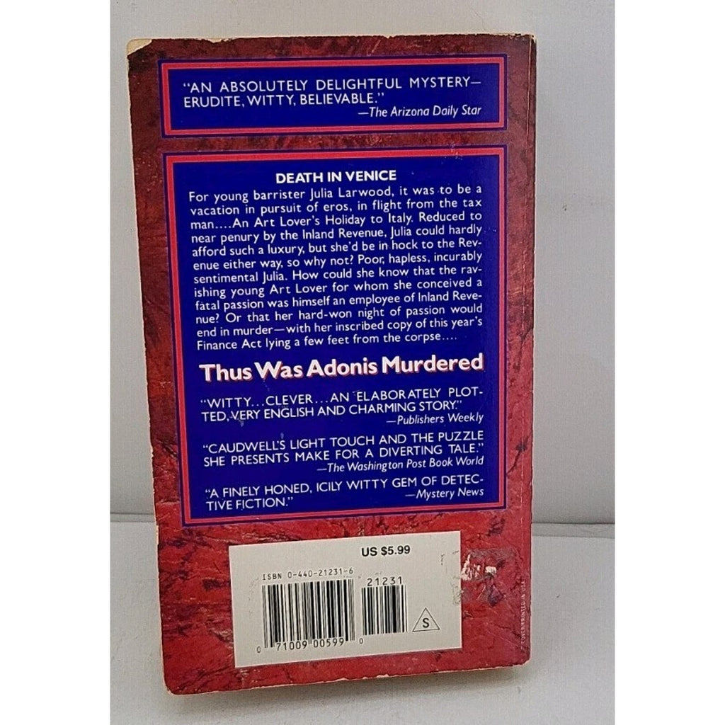 Thus Was Adonis Murdered by Sarah Caudwell (1994, Mass Market)