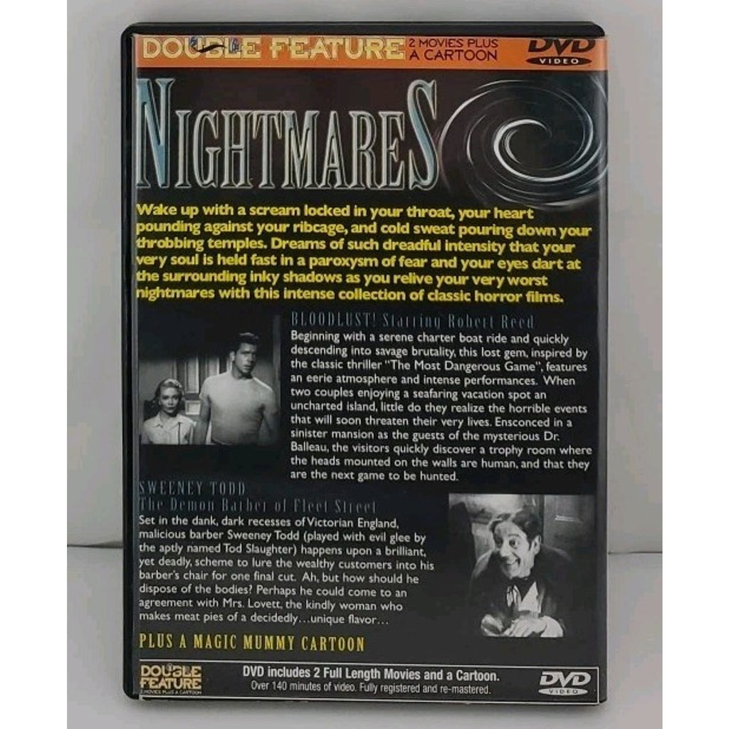 Nightmares Double Feature DVD Bloodlust Sweeny Todd