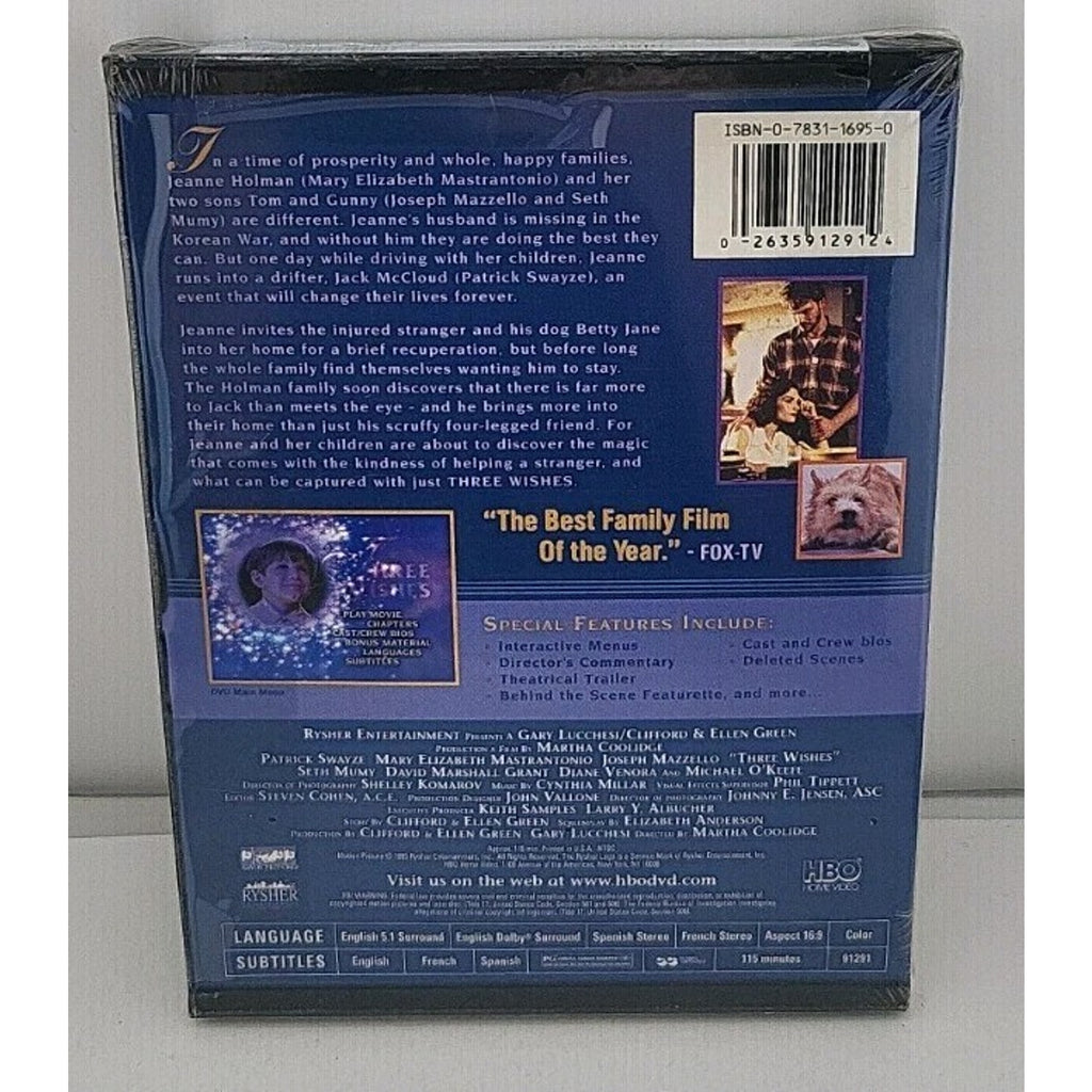 Three Wishes (DVD, 1995) *Brand New*