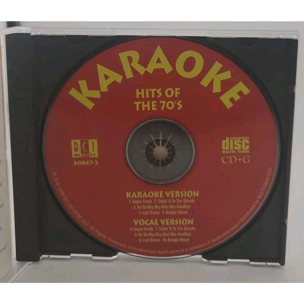 Hits of the 70's [BCI] by Karaoke (CD, May-2002, BCI Music