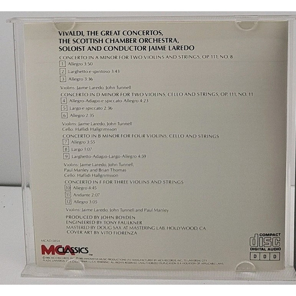Vivaldi The Great String Concertos CD