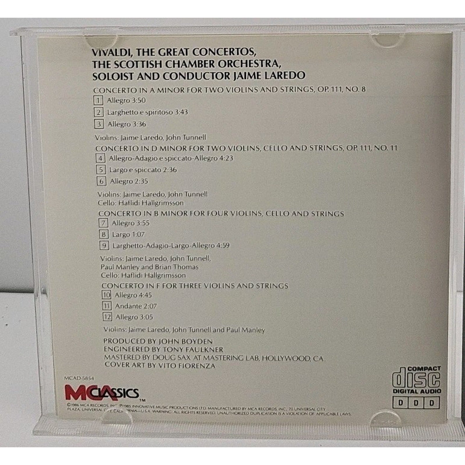 Vivaldi The Great String Concertos CD