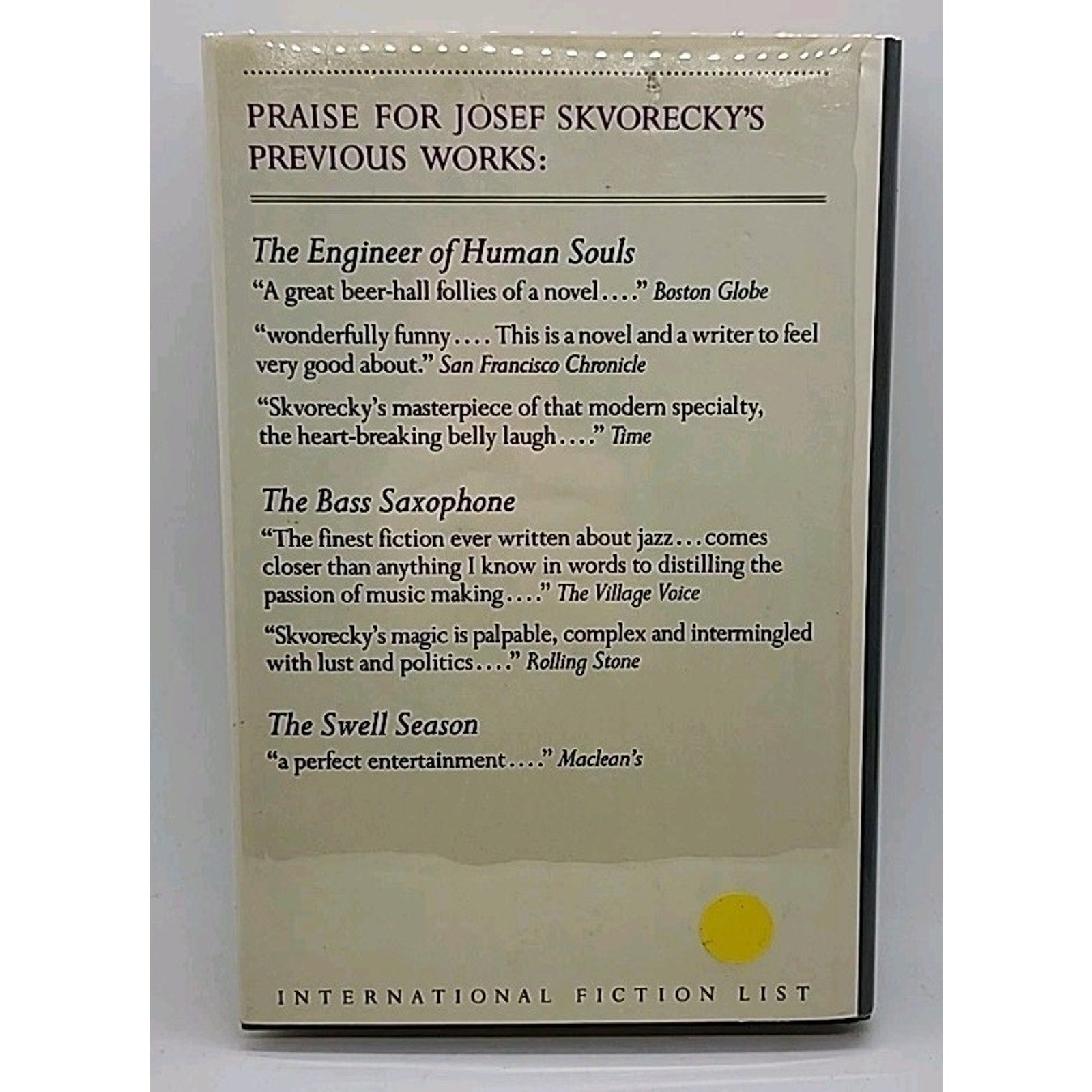Josef Skvorecky / Dvorak in Love A Light-Hearted Dream 1st Edi 1986 Hardcover