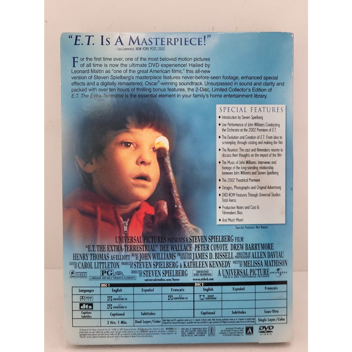 E.T. The Extra-Terrestrial (DVD, 2002, 2-Disc Set, 20th Anniversary Limited...