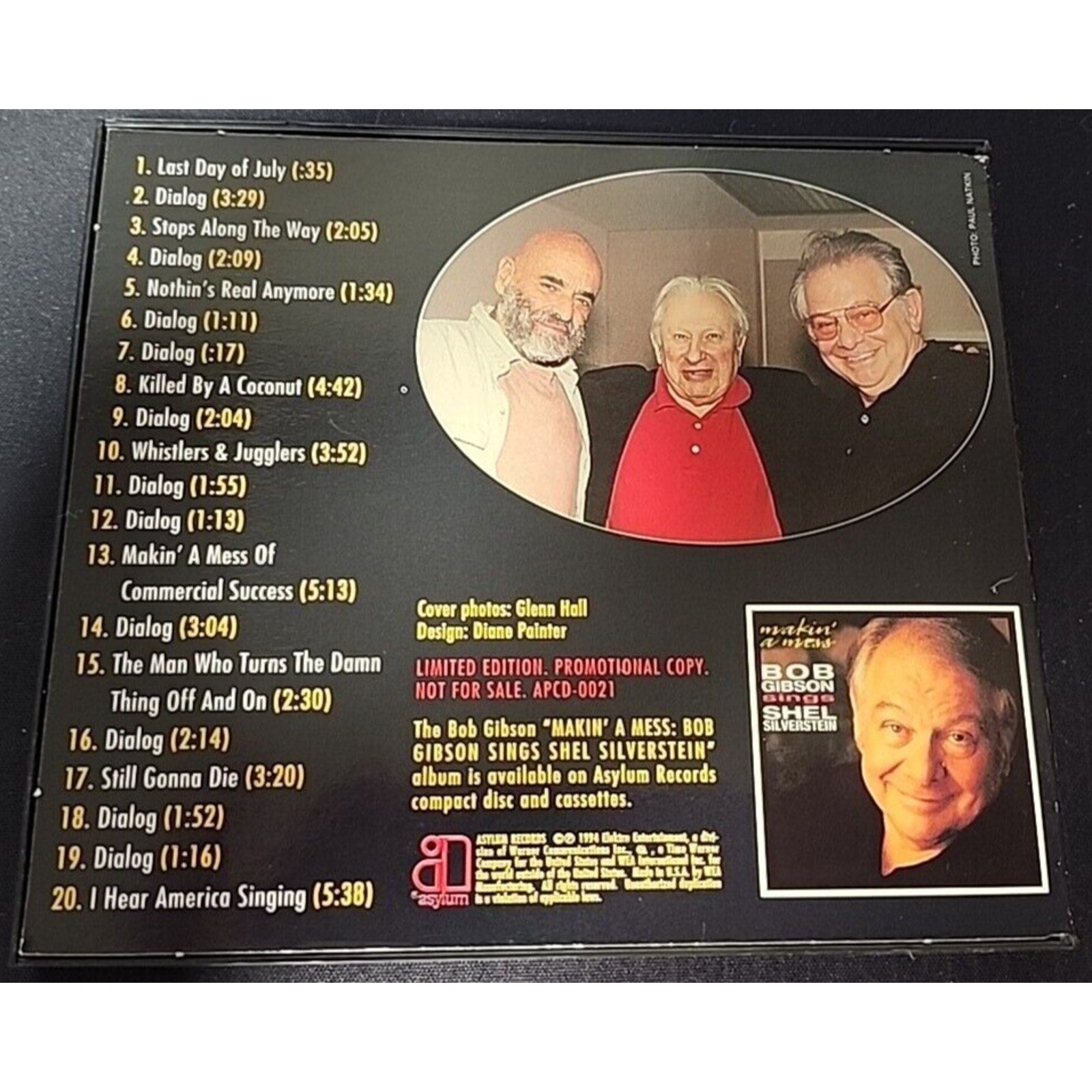 Bob Gibson - Radio Interview - Promo Only CD Single