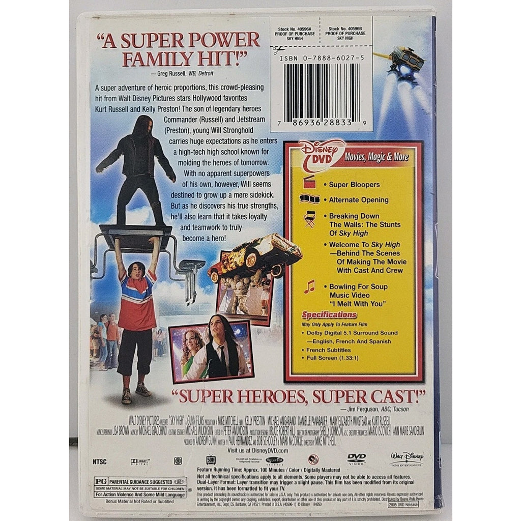 Sky High (DVD, 2005, Full Frame)