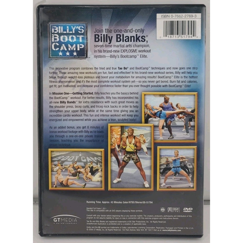 Billy Blanks Bootcamp Elite - Mission 1: Get Started (DVD, 2006)