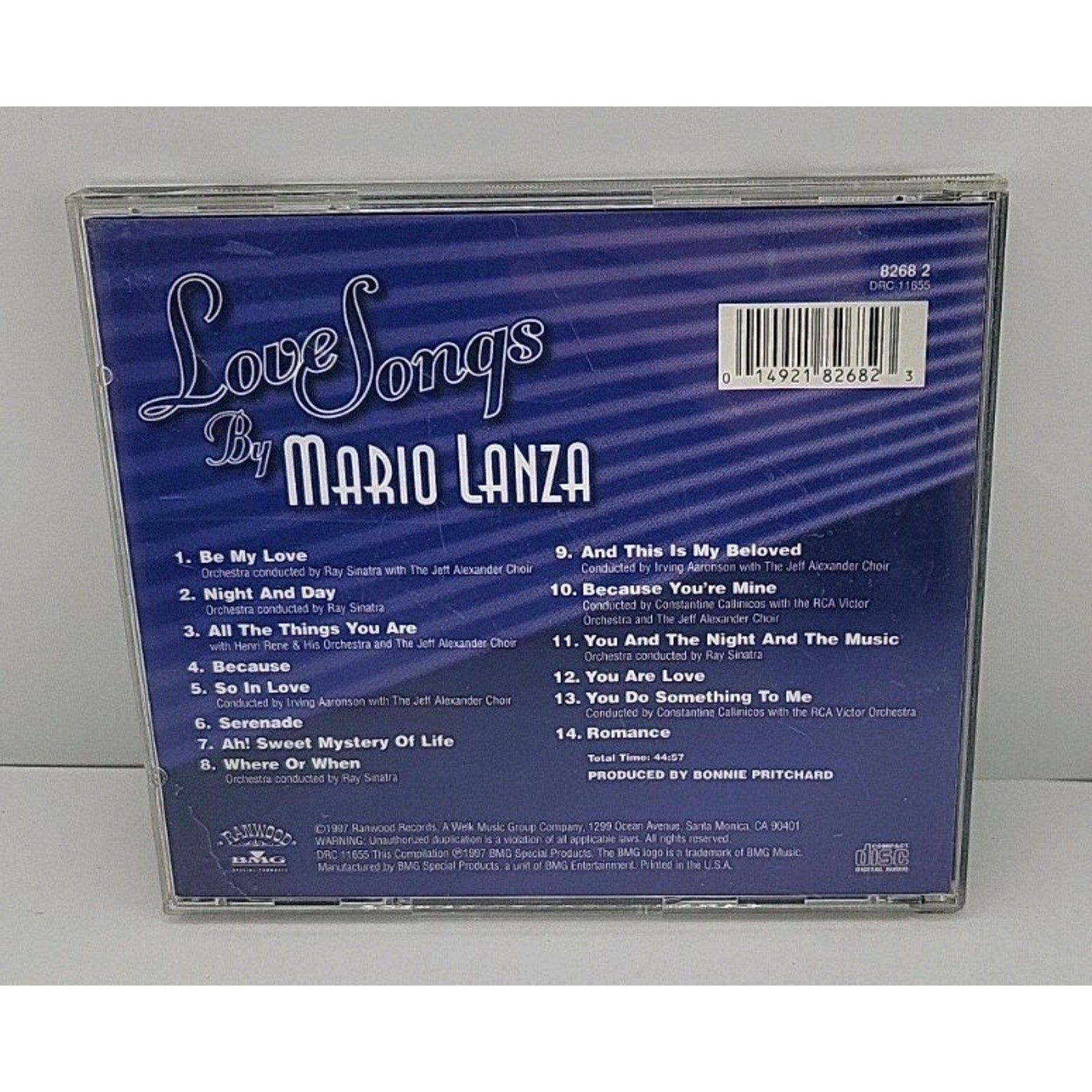 Love Songs by Mario Lanza by Mario Lanza (CD, Jul-1997, Ranwood Records)