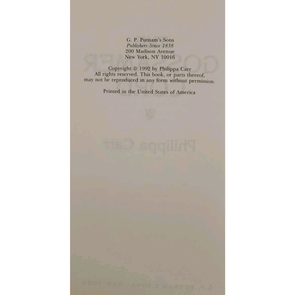 Gossamer Cord by Philippa Carr (1992, Hardcover)