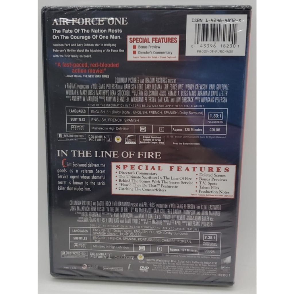 Air Force One / in the Line of Fire (DVD) *Brand New*
