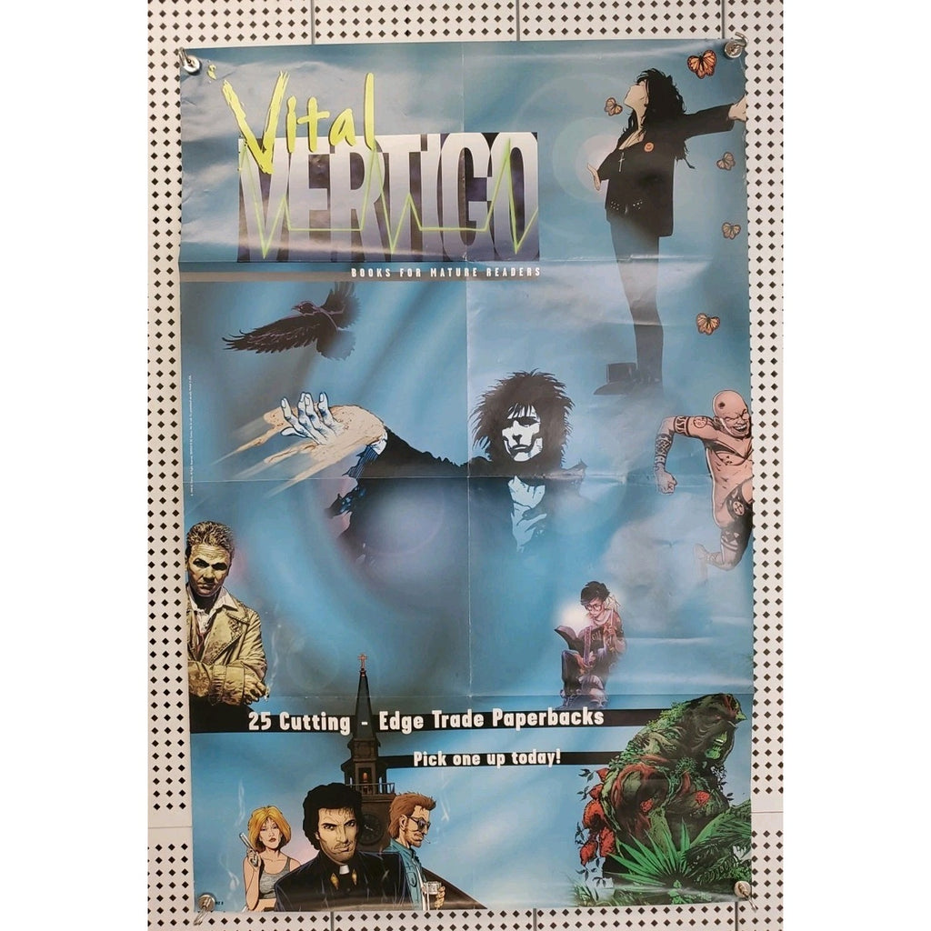 Vital Vertigo Flyer DC Comics 1998 Poster 22x34