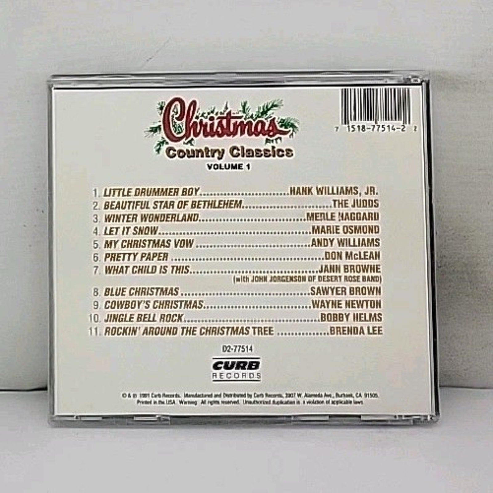 Christmas Country Classics Volume 1 CD