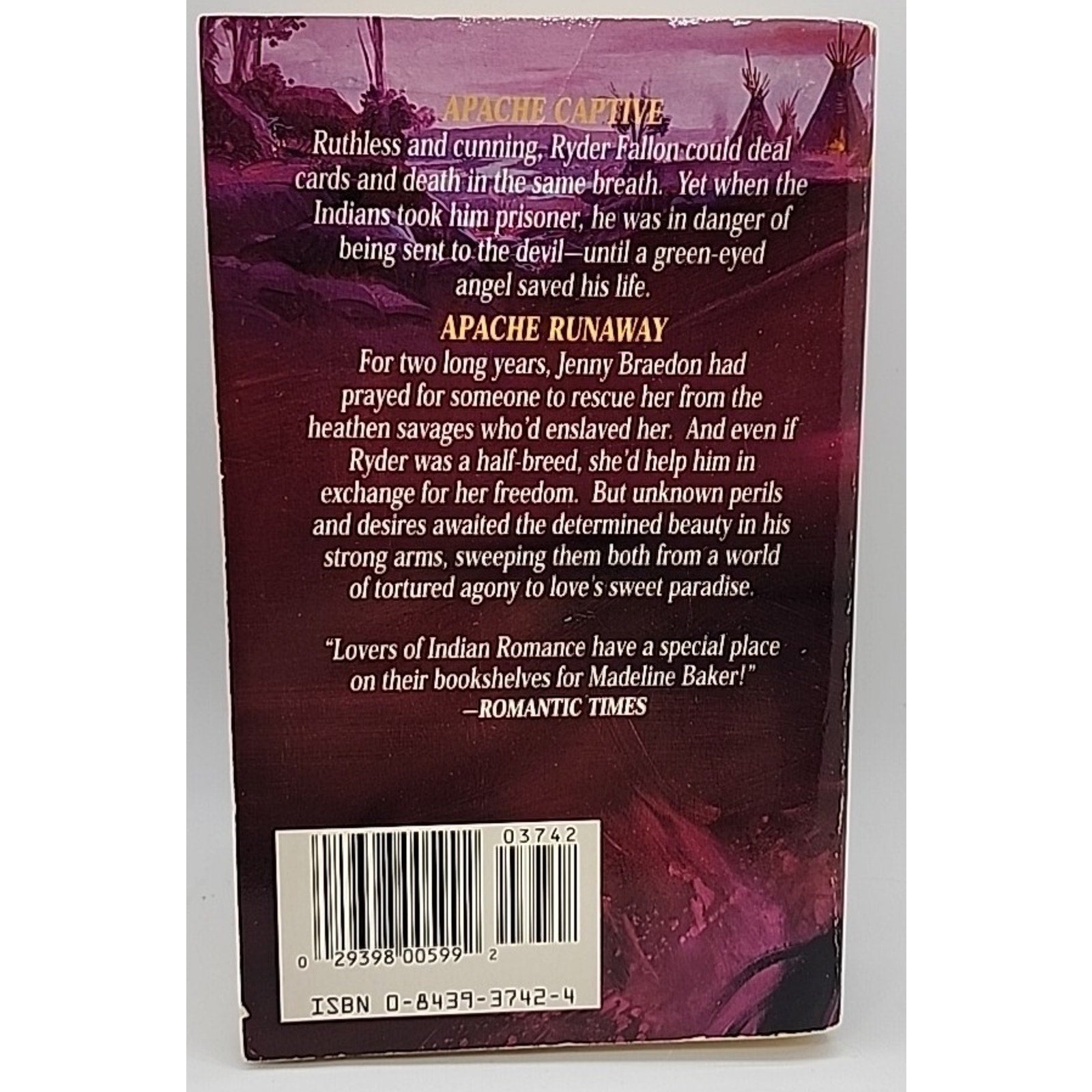 Apache Runaway by Madeline Baker (1995, Trade Paperback)