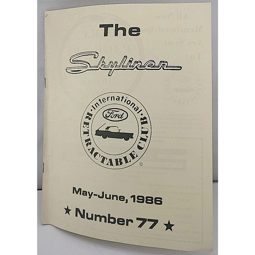 The Skyliner - International Retractable Club - May-June 1986 Number 77