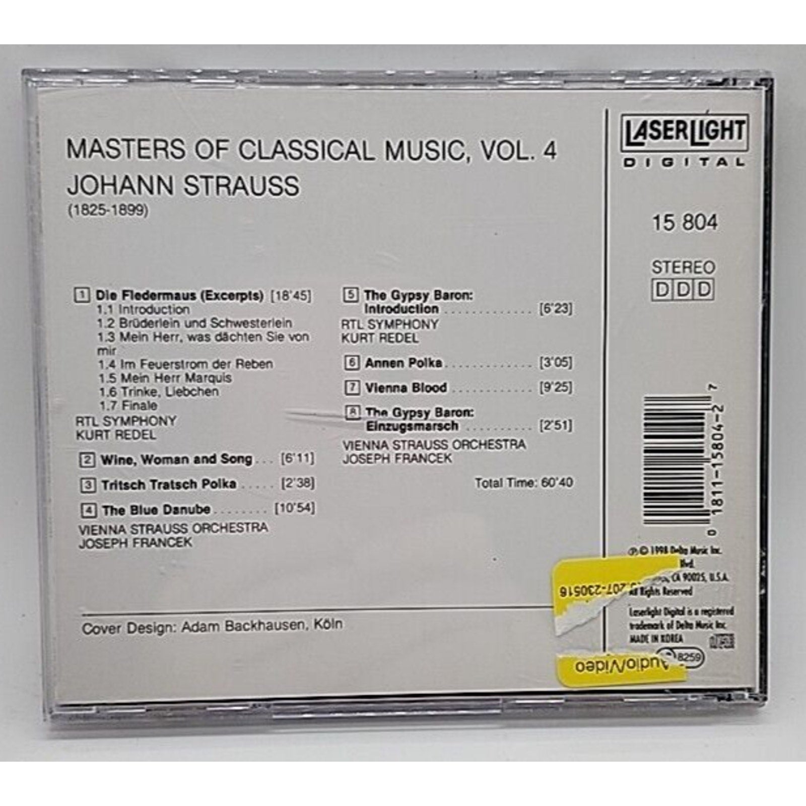 Masters of Classical Music by J. Strauss (CD, 1990)