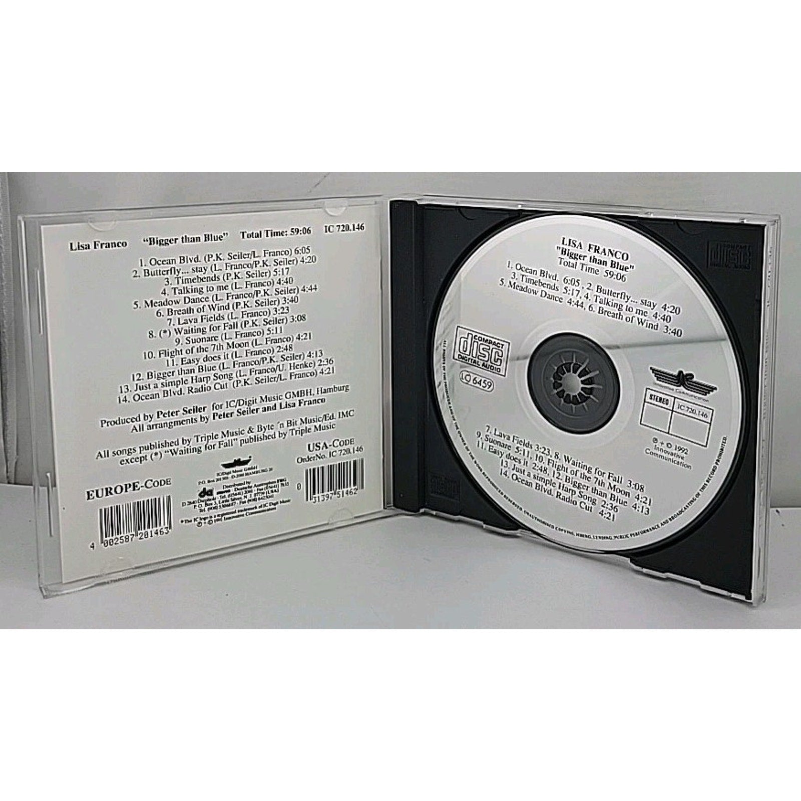Bigger Than Blue by Lisa Franco (CD, Mar-1992, Innovative Records)