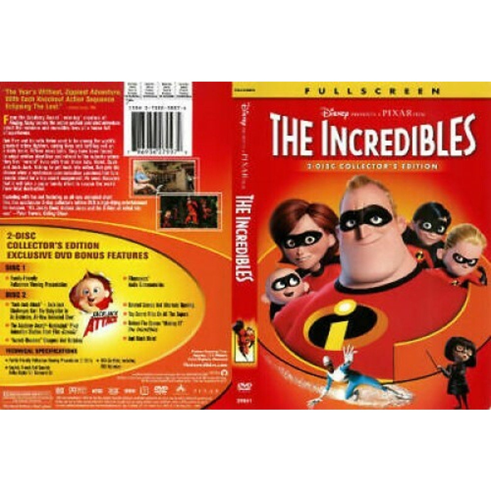 The Incredibles (DVD, 2-Disc Set, Fullscreen, Collectors Edition)