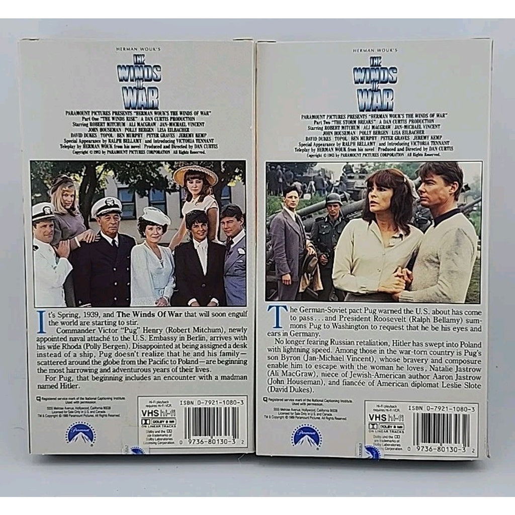 The Winds of War (VHS, 1989, 7-Tape Set)