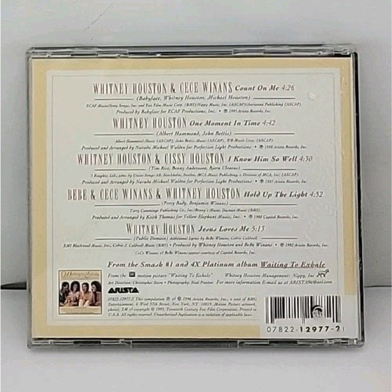 Count on Me [Maxi Single] by Whitney Houston (CD, Mar-1996, Arista)