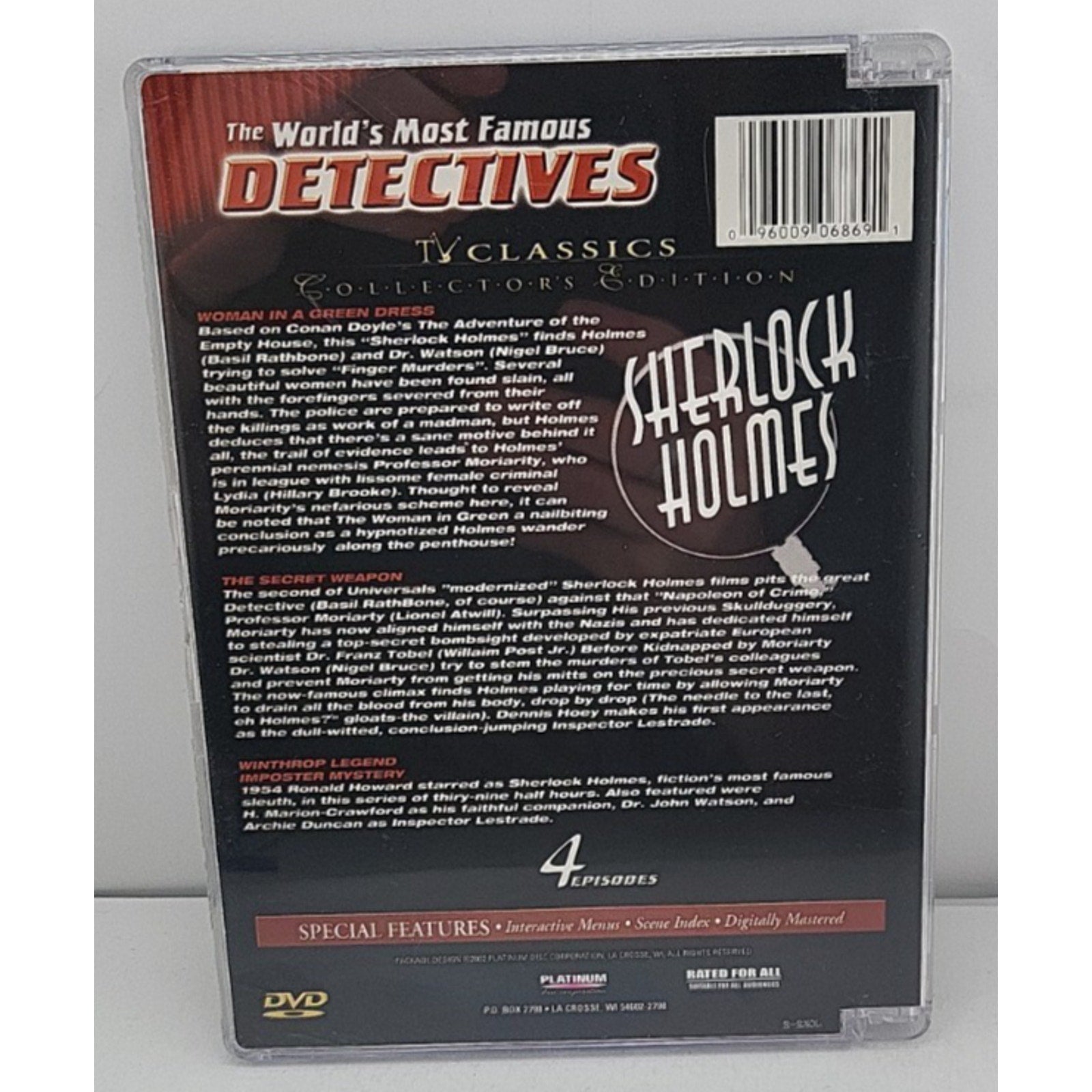 Tv Classics the Worlds Most Famous Detectives 4 DVD Set 21 Episodes