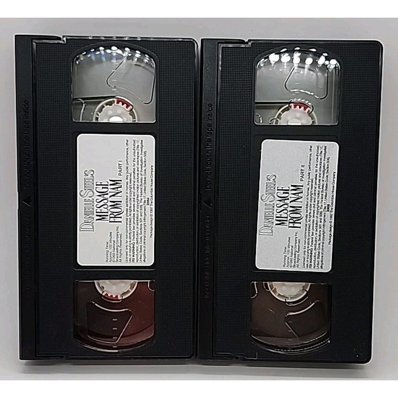 Danielle Steel's Message From Nam Part 1&2 (VHS)
