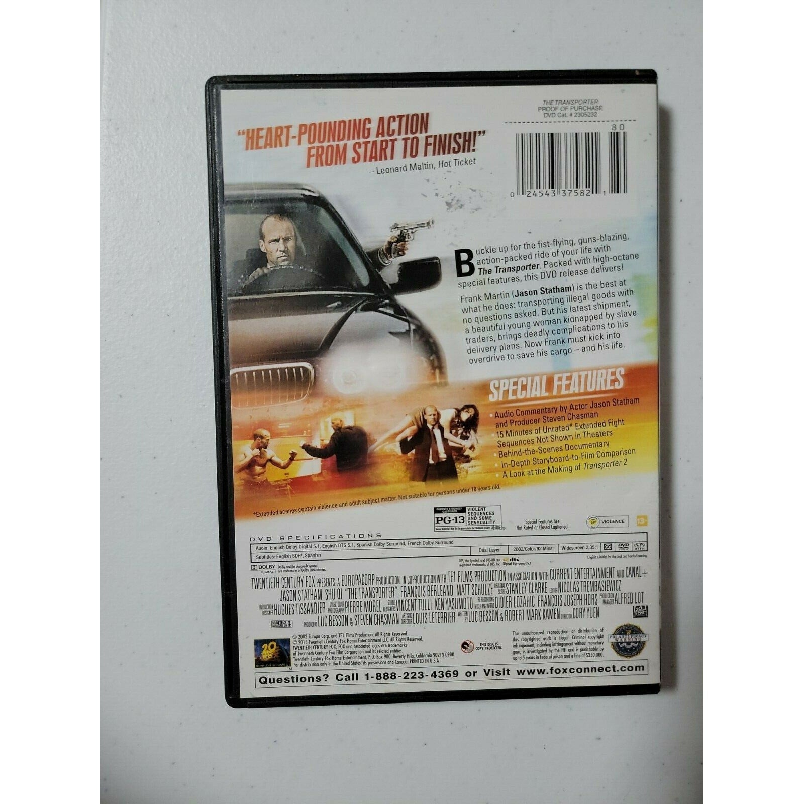 The Transporter (DVD, 2002)