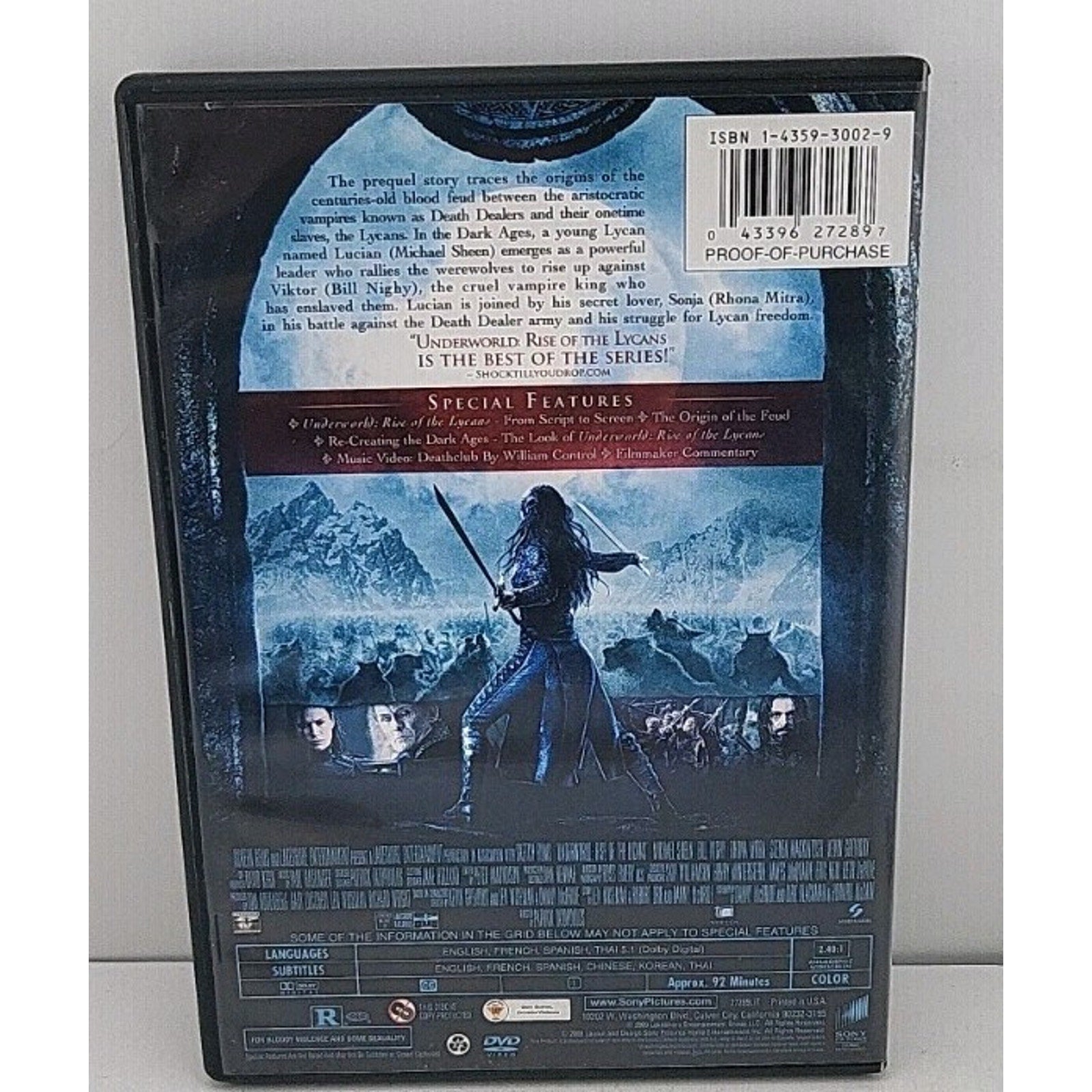 Underworld: Rise of the Lycans (DVD, 2009)