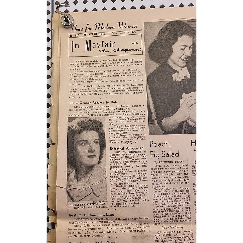 Detroit Times Newspaper: Truman Now President - April 13 1945 - 45th Year No.195