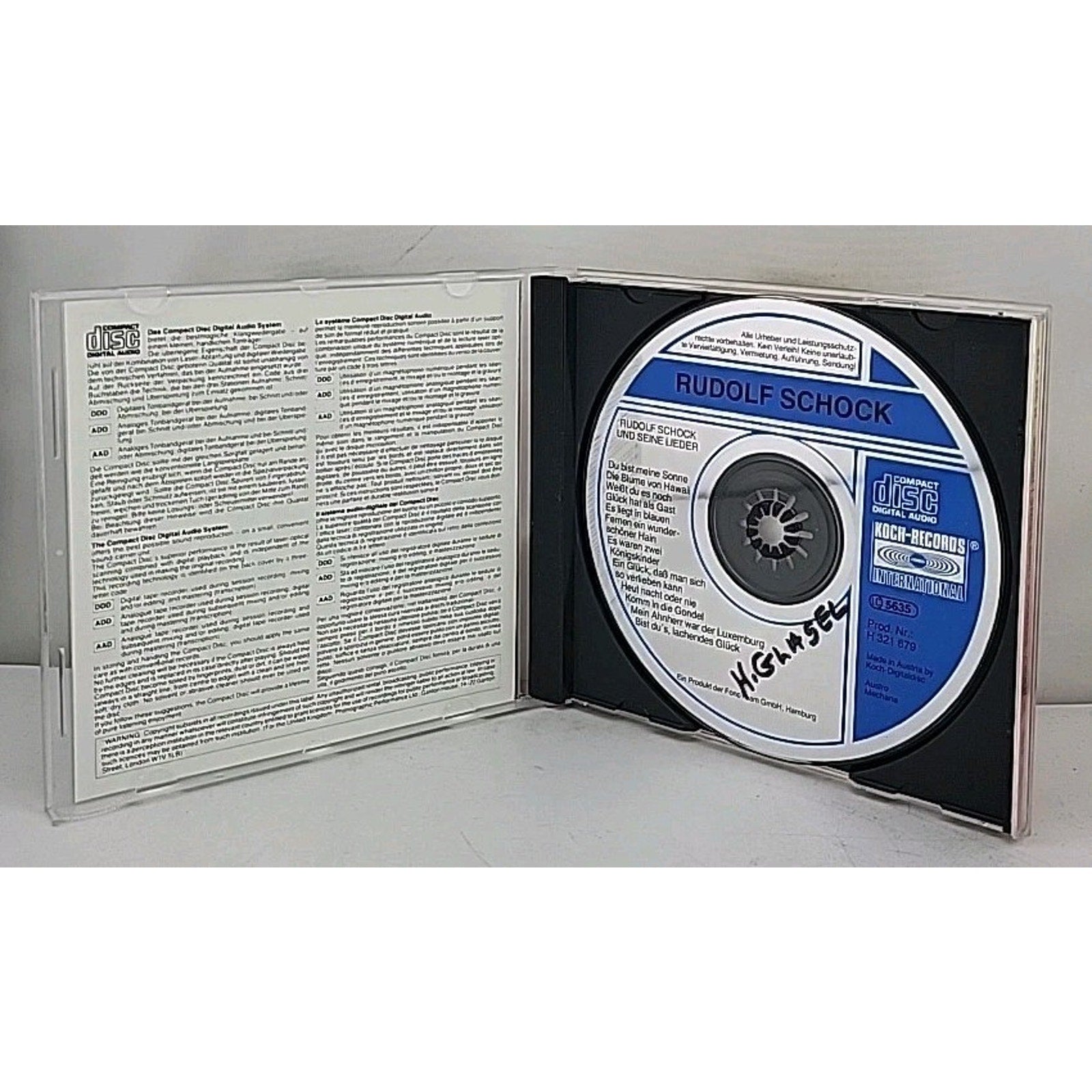 Und Seine Lieder by Rudolf Schock (CD, Import, 1985, Koch Records International)