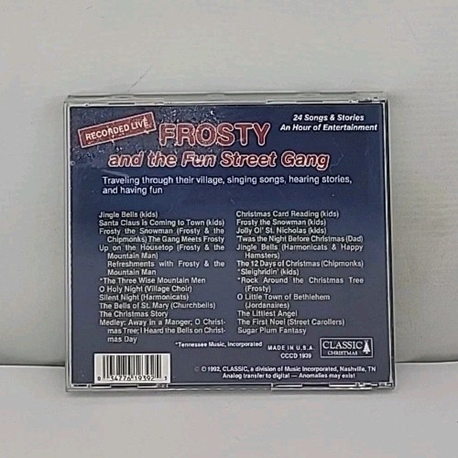 Frosty And The Fun Street Gang Recorded Live CD
