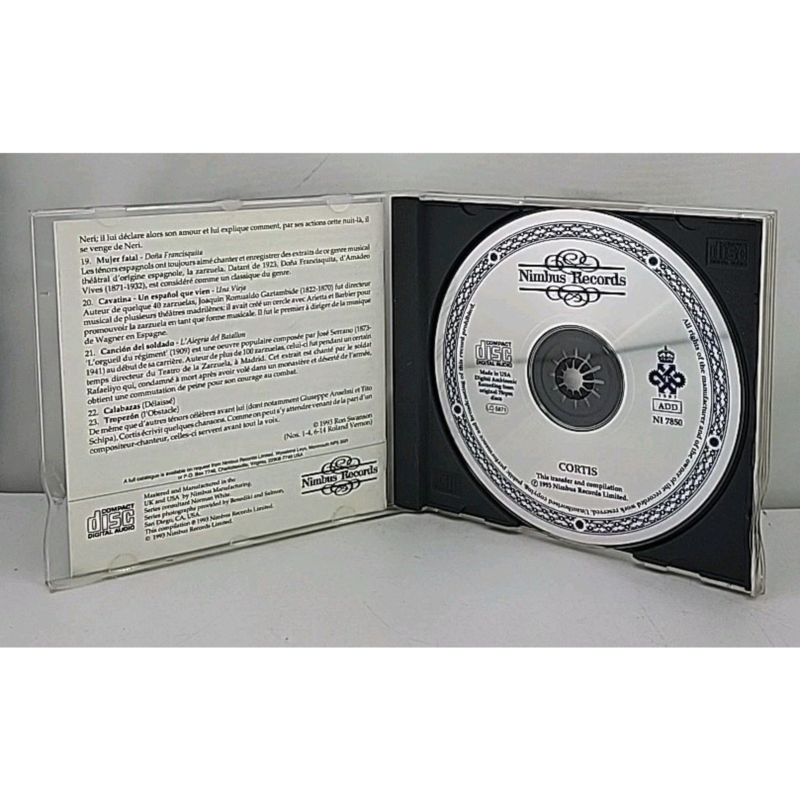 Nimbus Records Cortis Prima Voce Classical Music CD Album