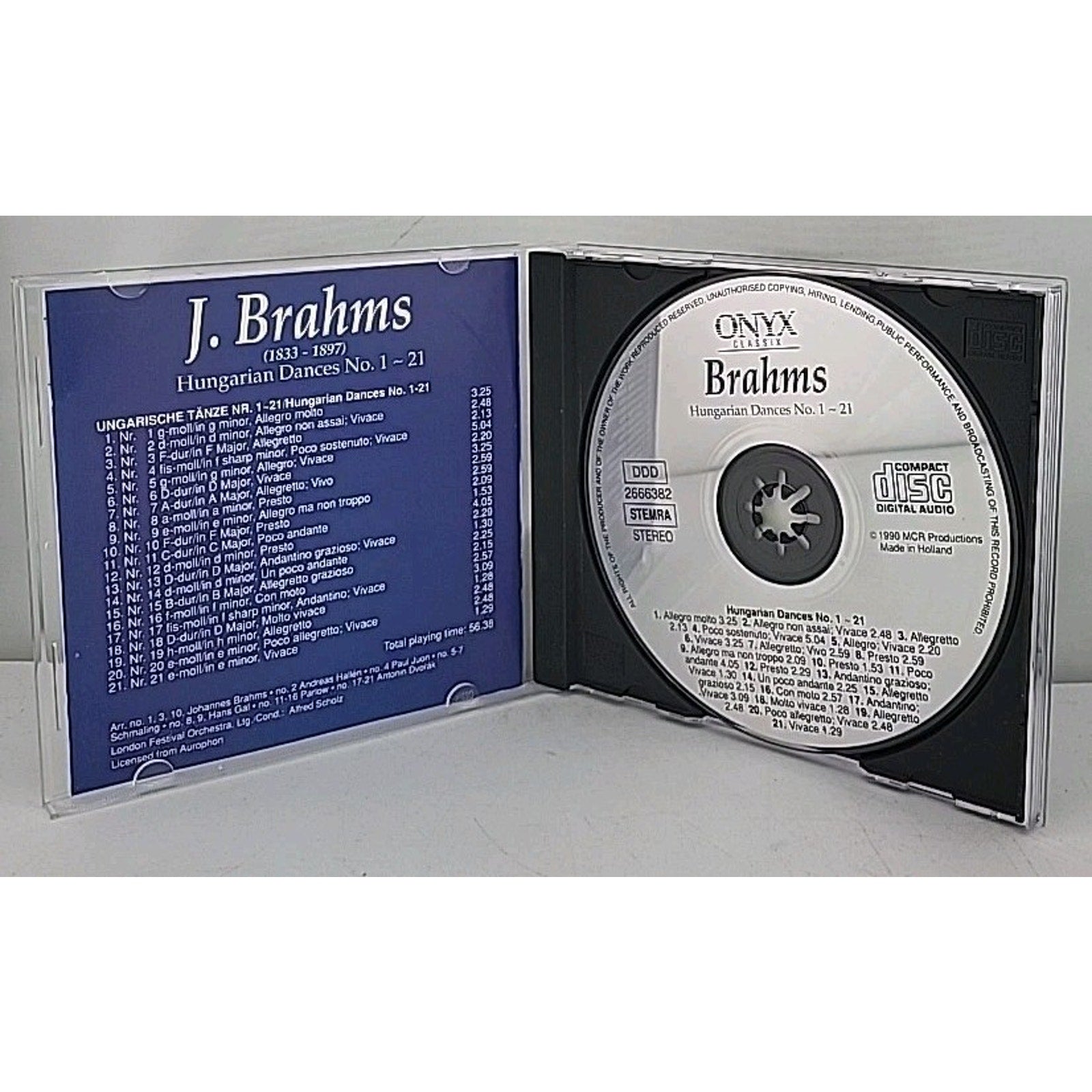 Brahms Hungarian Dances No. 1-21 CD Onyx Classix