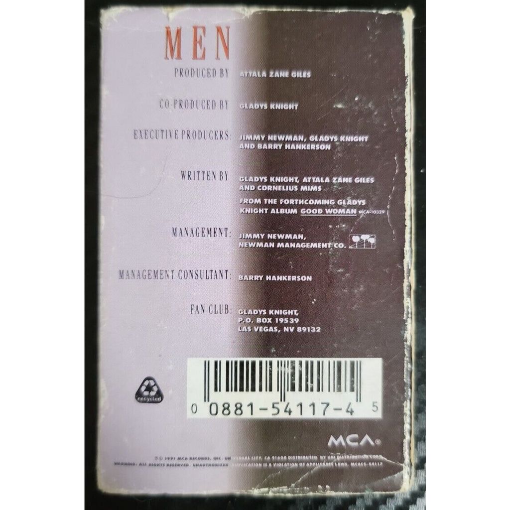 Men [Cassette Single] [Single] by Gladys Knight (Cassette, Jun-1991, MCA)