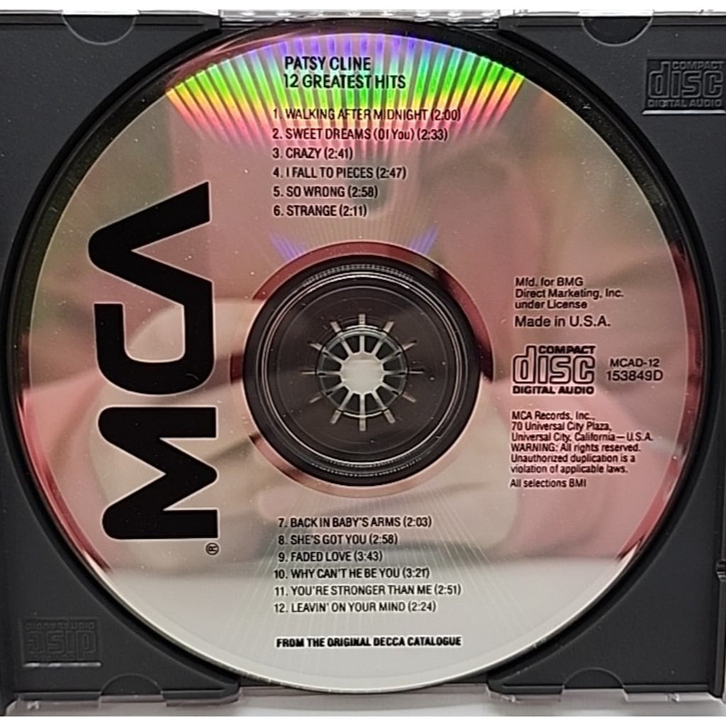Patsy Cline - 12 Greatest Hits (CD, 1988)