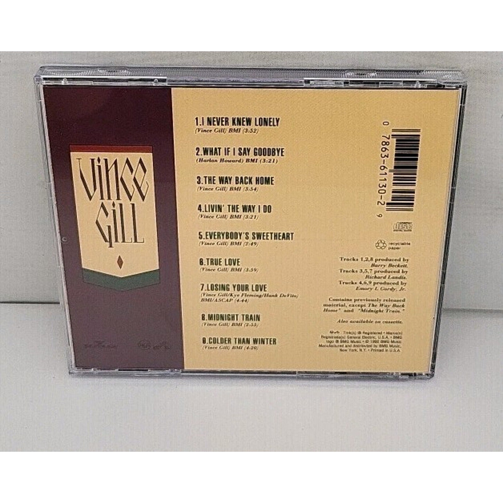 I Never Knew Lonely by Vince Gill (CD, 1992)