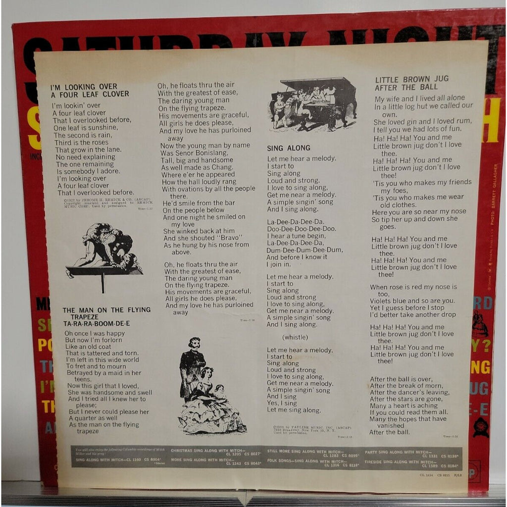 Mitch Miller & The Gang ‎– Saturday Night Sing Along With Mitch (Vinyl)