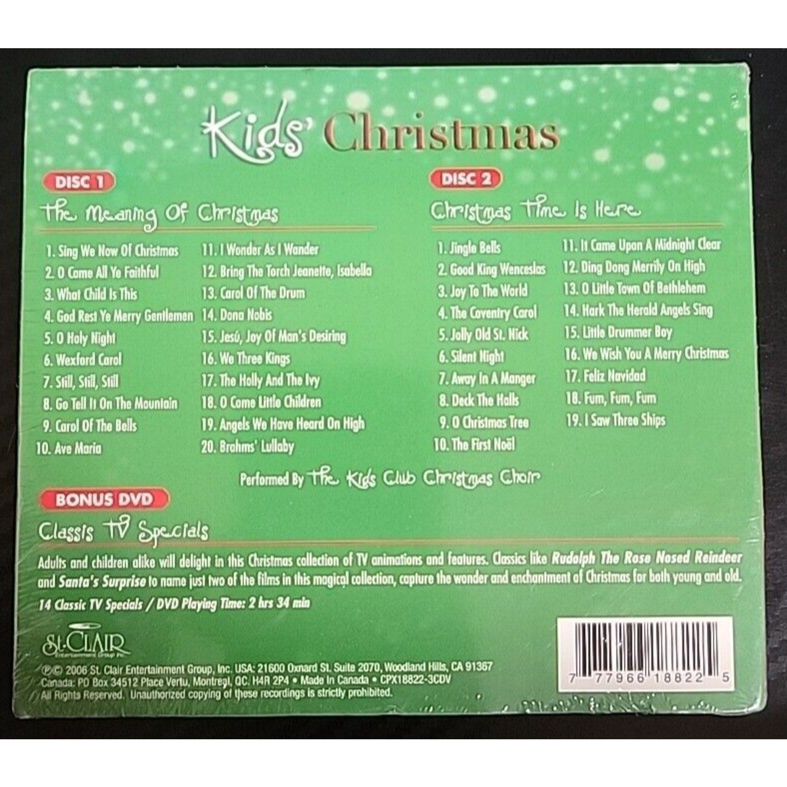 Kids Christmas [St. Clair] by Various Artists (CD, Sep-2006) *Brand New*