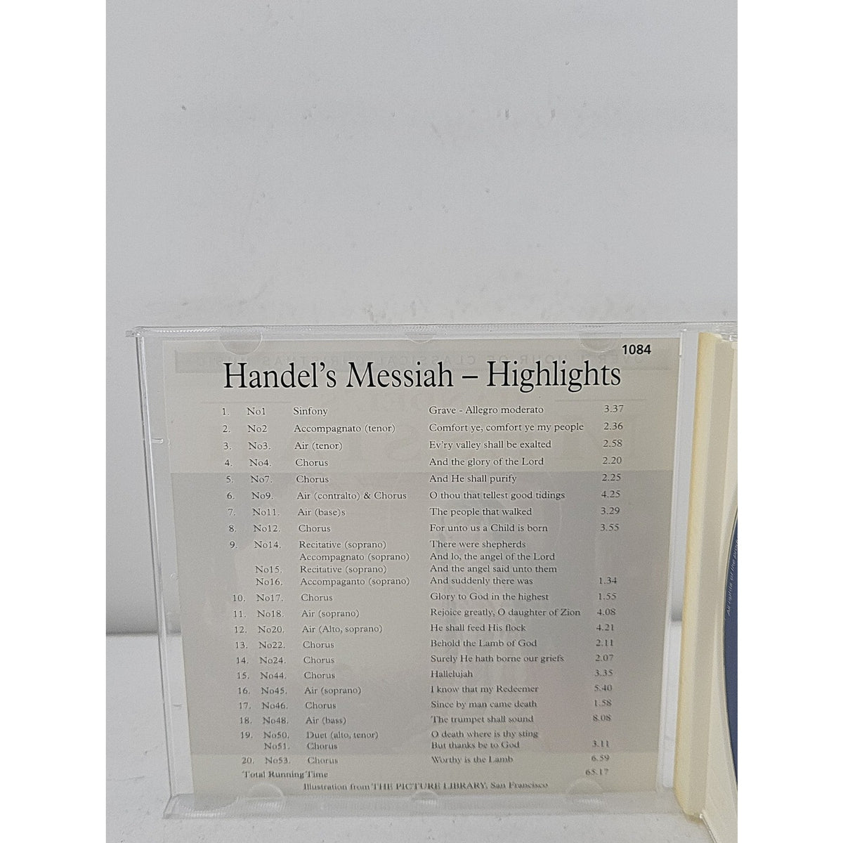 Handel's Messiah Highlights CD Over 1 Hour of Classical Christmas Music